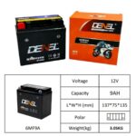 DENEL Dry Battery 9amp 12V For Suzuki GS150 GS150SE Motorcycle