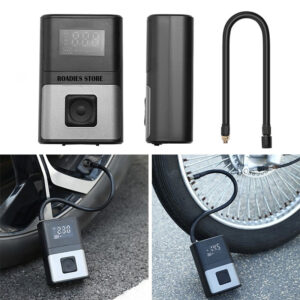 JOHORSE Tire Inflator with150PSI Tyre Air Pump Digital Pressure Gauge Cordless Battery Portable Motorcycle Car Ball Bicycle