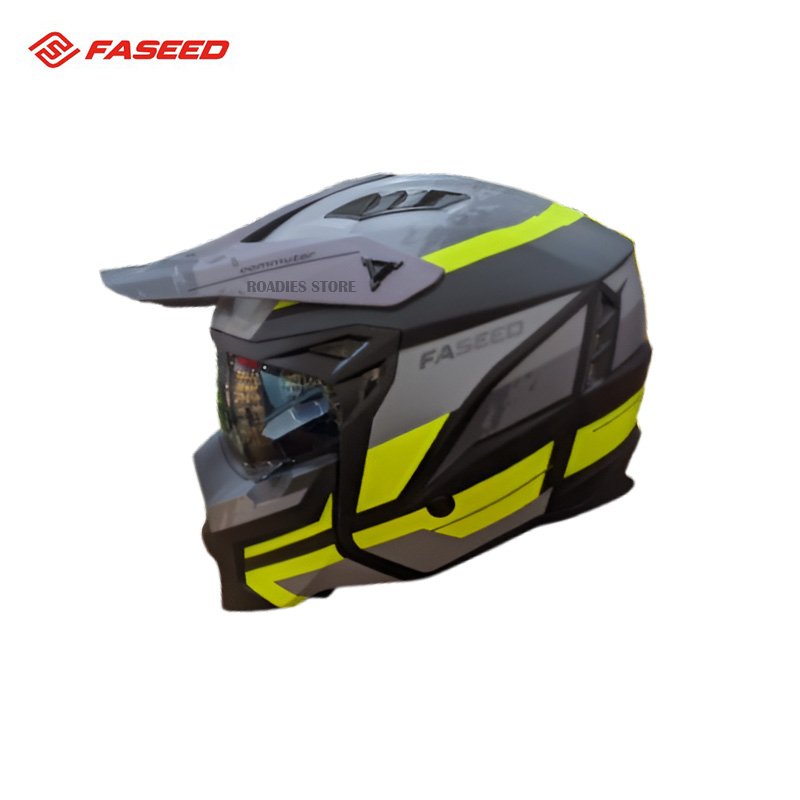 FASEED Helmet FS X1 X Commuter 3in1 Experience Removeable Chin Full Face Half Face X-Trak-Motorcycle Graphics