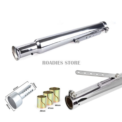 Motorcycle Vintage Cafe Racer Slip-on Exhaust Classic Brat Chopper bobber for Royal Enfield and Harley Muffler E06