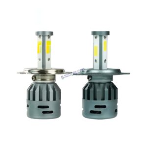 HJG M3 Mini ORIGINAL LED Headlight Bulb H4 50W For All Motorcycles Hi Low White Yellow Blue Red Green AC/DC 50Watt 3 Side Chip - Type H4 1PC