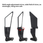 Kawasaki Ninja H2R Mirrors Big Wing Universal Motorcycle Side Rear View Mirror Foldable