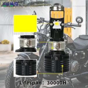 Liu HJG Y6 H4 Slim Projector LED For All Motorcycles Cars White Color Focused Projector Low Spread High Beam 1pc