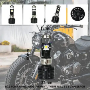 Liu HJG Y6 H4 Slim Projector LED For All Motorcycles Cars White Color Focused Projector Low Spread High Beam 1pc