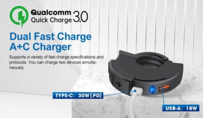 New Fast Charger Type-C & USB Smart QC 3.0 Motorcycle