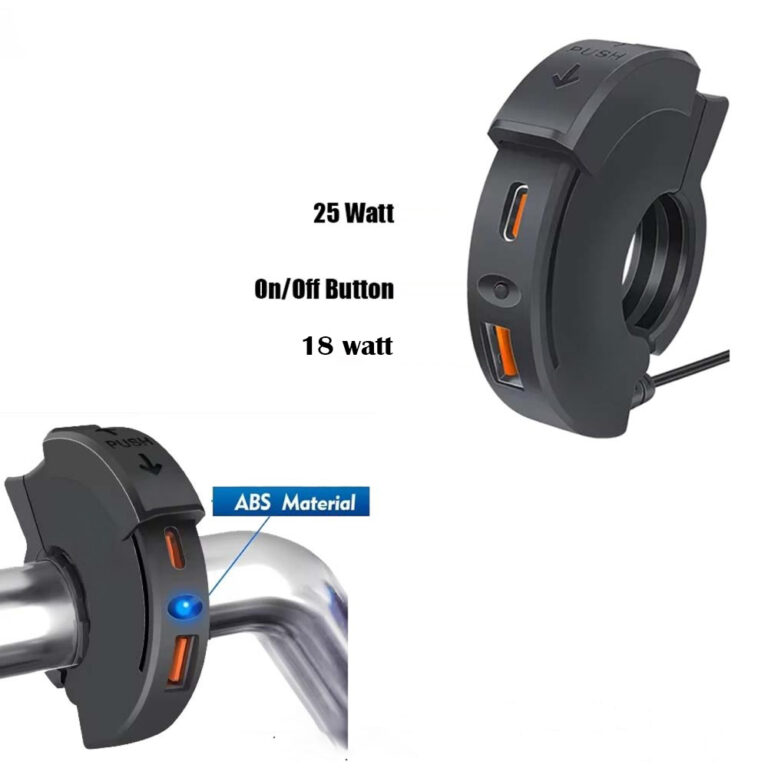 New Fast Charger Type-C & USB Smart QC 3.0 Motorcycle