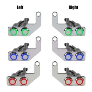 Switch Assembly Two OnOff Button 2 Metal Body LED Ring Light Bolt Mount Motorcycle