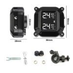 TPMS Tire Pressure Monitoring System Magnetic Charging Air Temperature Sensor Alarm Warning Motorcycle