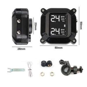 TPMS Tire Pressure Monitoring System Magnetic Charging Air Temperature Sensor Alarm Warning Motorcycle