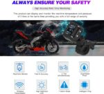 TPMS Tire Pressure Monitoring System Magnetic Charging Air Temperature Sensor Alarm Warning Motorcycle