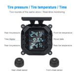 TPMS Tire Pressure Monitoring System Solar Charging Air Temperature Sensor Alarm Warning Tyre Motorcycle