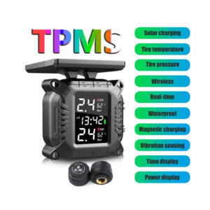TPMS Tire Pressure Monitoring System Solar Charging Air Temperature Sensor Alarm Warning Tyre Motorcycle 