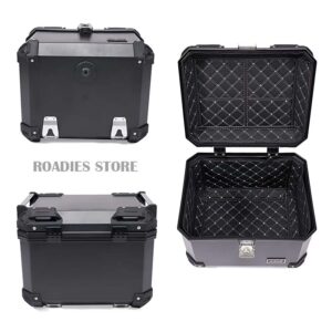 JDR ABS Top Box RS47 Liter Unbreakable Tail Rear Luggage Trunk Padded Inner ABS Plastic Motorcycle