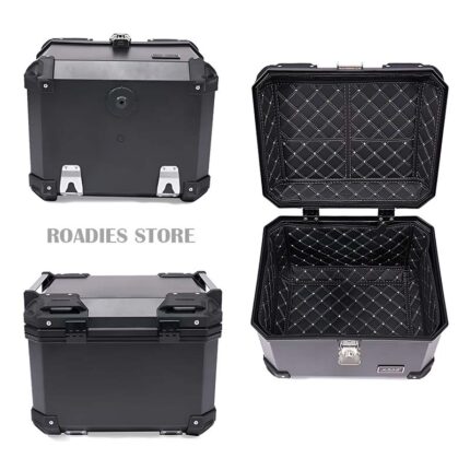 JDR ABS Top Box RS47 Liter Unbreakable Tail Rear Luggage Trunk Padded Inner ABS Plastic Motorcycle