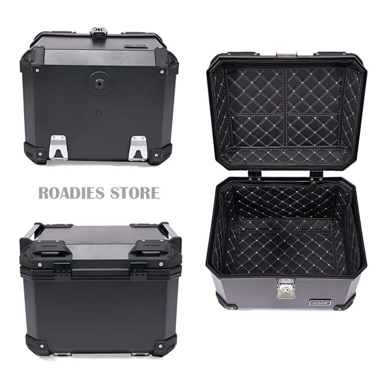 JDR ABS Top Box RS47 Liter Unbreakable Tail Rear Luggage Trunk Padded Inner ABS Plastic Motorcycle
