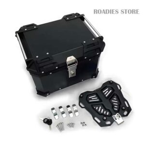 JDR ABS Top Box RS47 Liter Unbreakable Tail Rear Luggage Trunk Padded Inner ABS Plastic Motorcycle