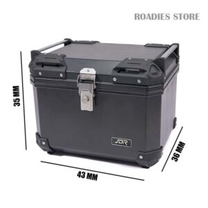 JDR ABS Top Box RS47 Liter Unbreakable Tail Rear Luggage Trunk Padded Inner ABS Plastic Motorcycle