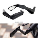 Lever Guard with Side View Mirrors Clutch Brake Hand Protection Aluminum Handlebar Guard Motorcycle