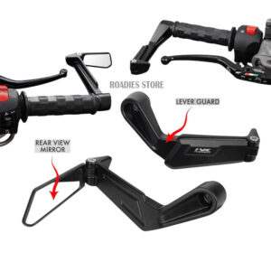 Lever Guard with Side View Mirrors Clutch Brake Hand Protection Aluminum Handlebar Guard Motorcycle