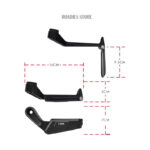 Lever Guard with Side View Mirrors Clutch Brake Hand Protection Aluminum Handlebar Guard Motorcycle