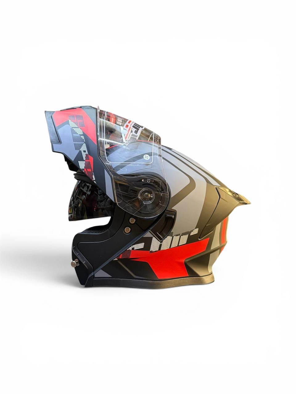 Super Air SP-912 Uplift Dual visor Helmet DOT Standard approved Removable Padding Air Ventilation system Red Grey Black Matt