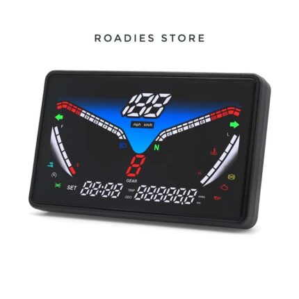 Motorcycle Digital Speedometer R15 LED Tab Style Colorful Display RPM Fuel Temperature Gauge Gear Indicator