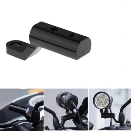 Extension Bar Mirror Mount Clamp & Bolt Extendable Rod  Motorcycle For LEDs